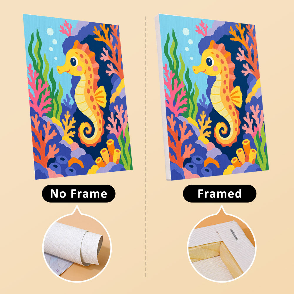 Vivid Coral Reef Creatures mini paint by numbers – image 13