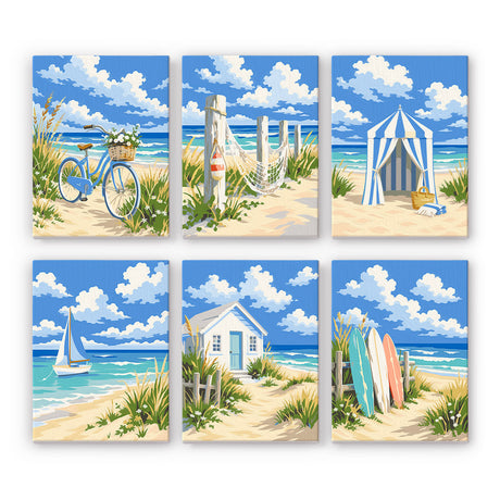 Crisp Seaside Escape mini paint by numbers – image 7
