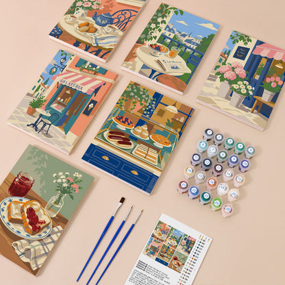 Gelateria and Croissant Mornings mini paint by numbers – image 1