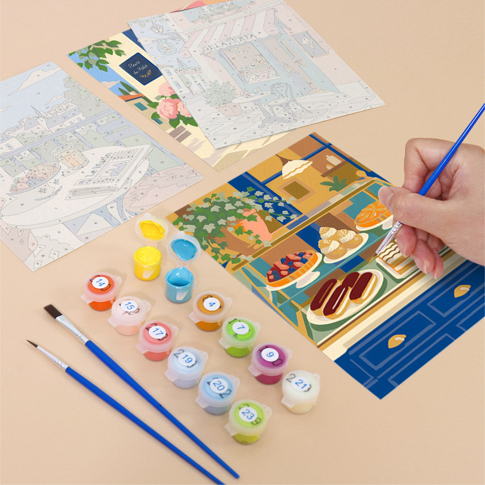 Gelateria and Croissant Mornings mini paint by numbers – image 12