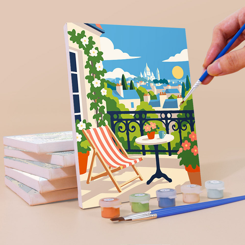 Sunny European Streets mini paint by numbers – image 3