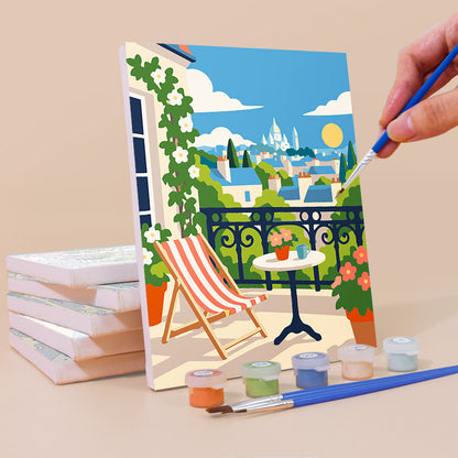 Sunny European Streets mini paint by numbers – image 3