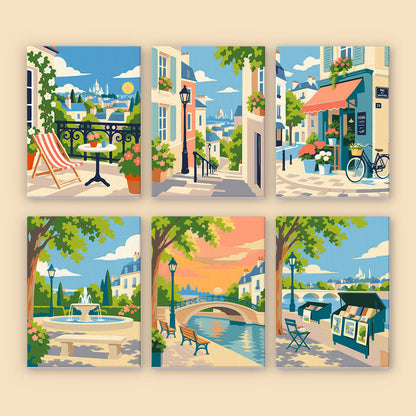 Sunny European Streets mini paint by numbers – image 8