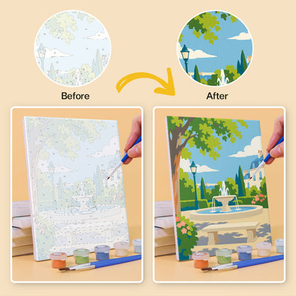 Sunny European Streets mini paint by numbers – image 10
