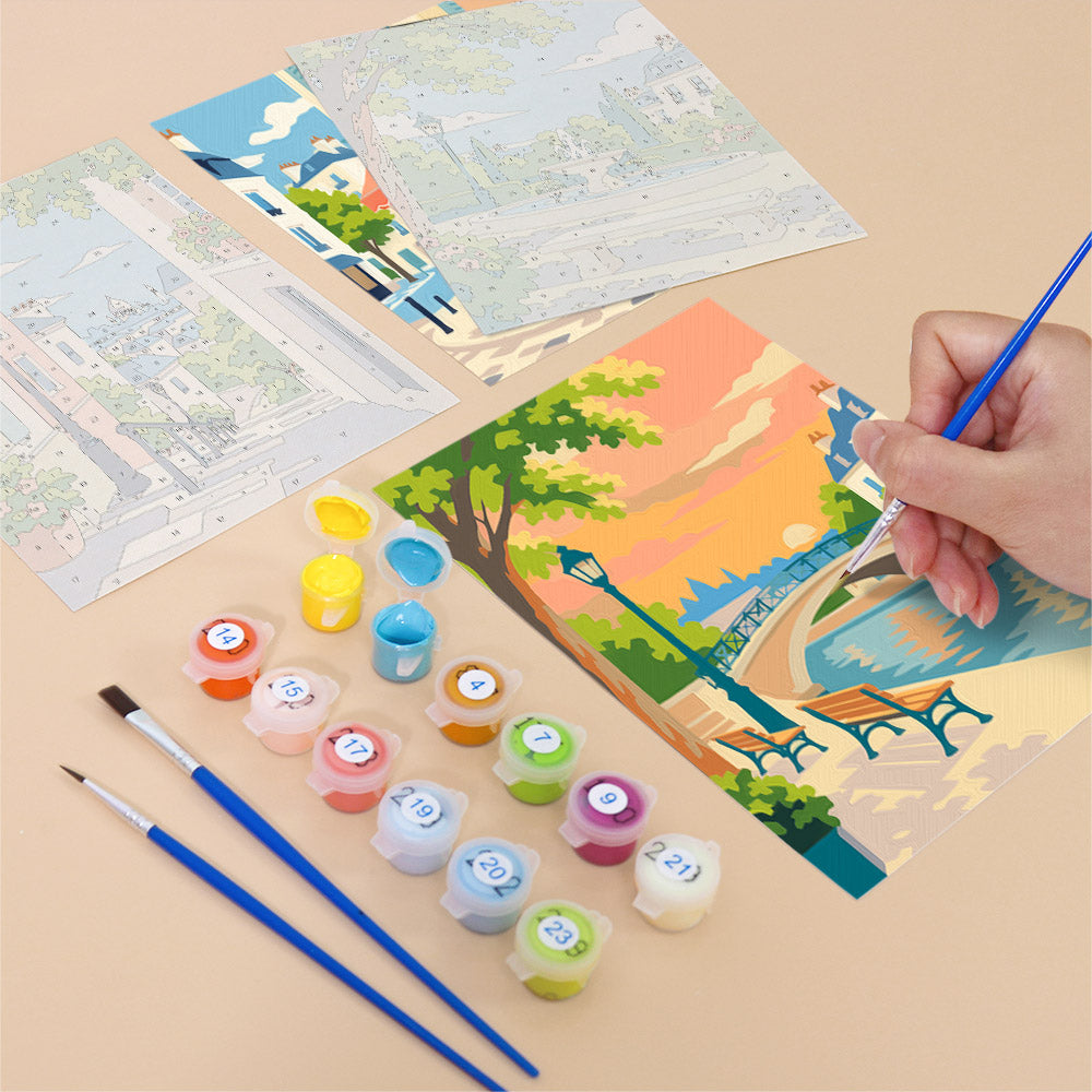 Sunny European Streets mini paint by numbers – image 12