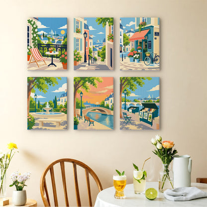 Sunny European Streets mini paint by numbers – image 14