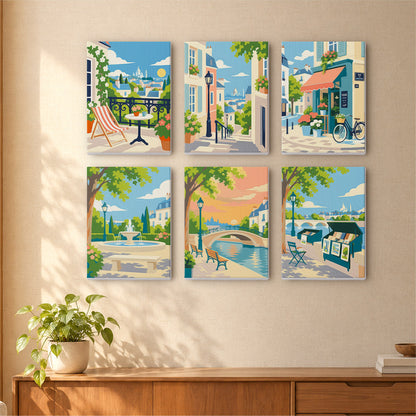 Sunny European Streets mini paint by numbers – image 16