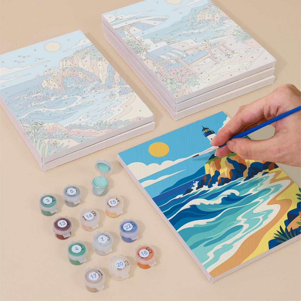 Coastal Seascapes mini paint by numbers – image 4