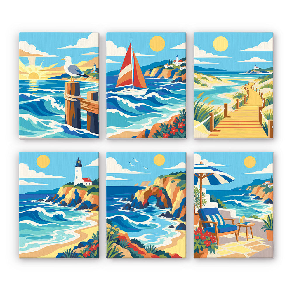 Coastal Seascapes mini paint by numbers – image 7