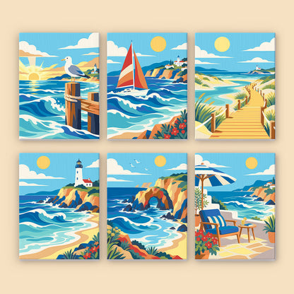 Coastal Seascapes mini paint by numbers – image 8