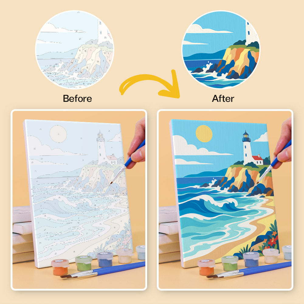 Coastal Seascapes mini paint by numbers – image 10