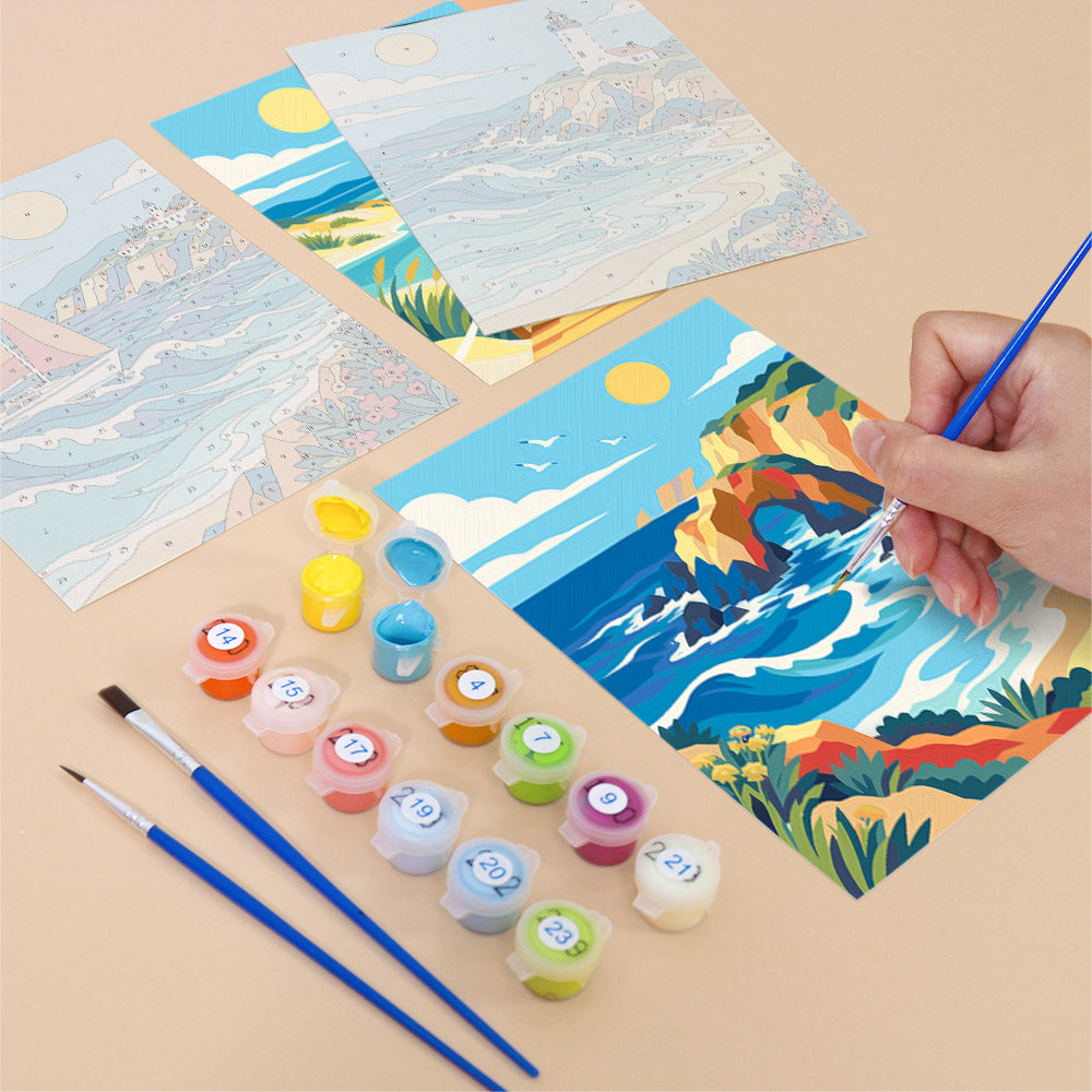 Coastal Seascapes mini paint by numbers – image 12