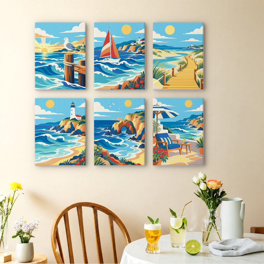 Coastal Seascapes mini paint by numbers – image 14