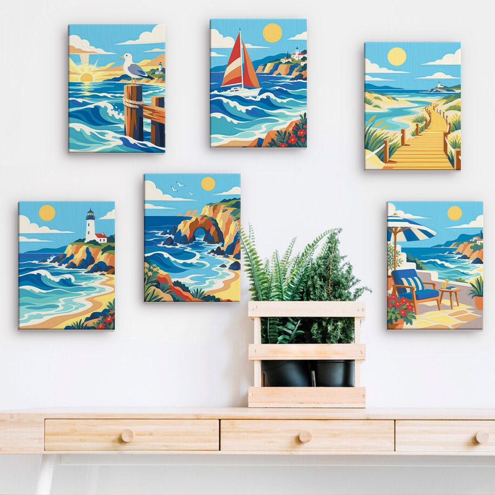 Coastal Seascapes mini paint by numbers – image 15