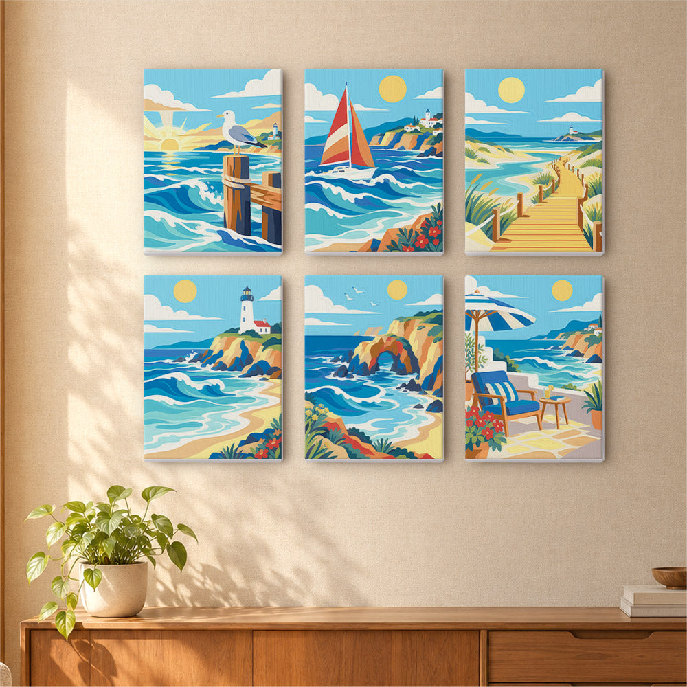 Coastal Seascapes mini paint by numbers – image 16