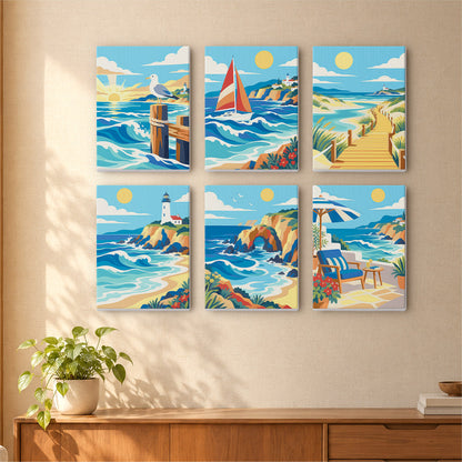 Coastal Seascapes mini paint by numbers – image 16