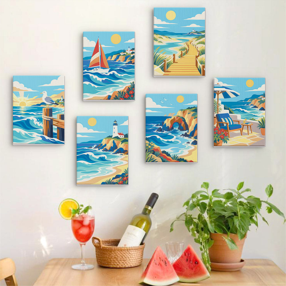 Coastal Seascapes mini paint by numbers – image 17