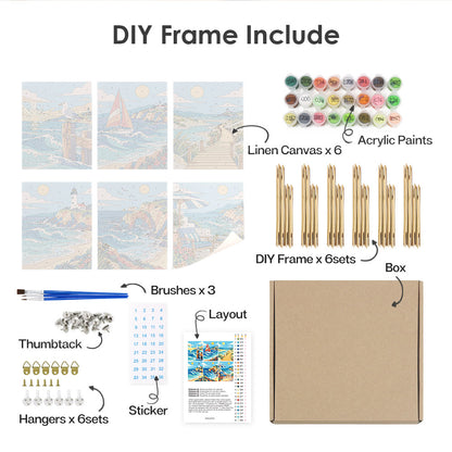 Coastal Seascapes mini paint by numbers – image 18