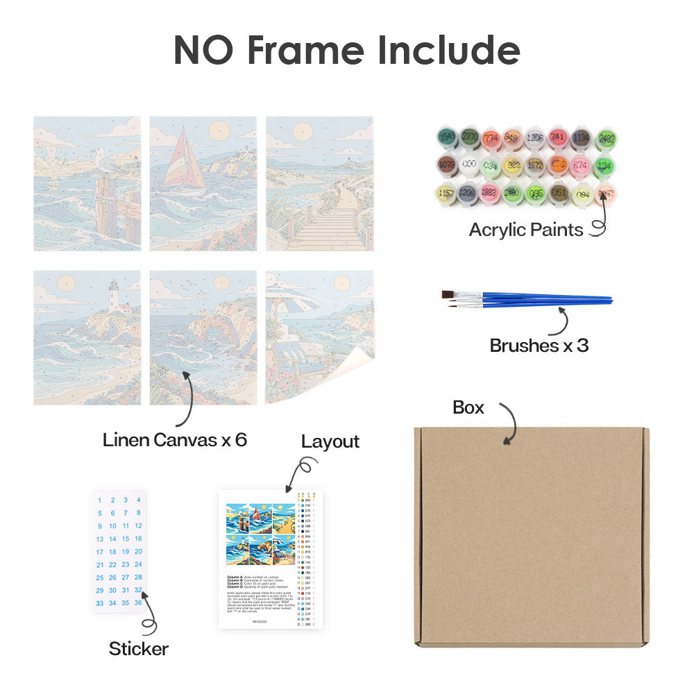 Coastal Seascapes mini paint by numbers – image 19