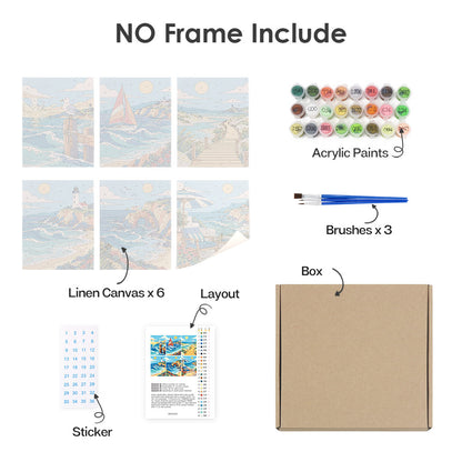 Coastal Seascapes mini paint by numbers – image 19
