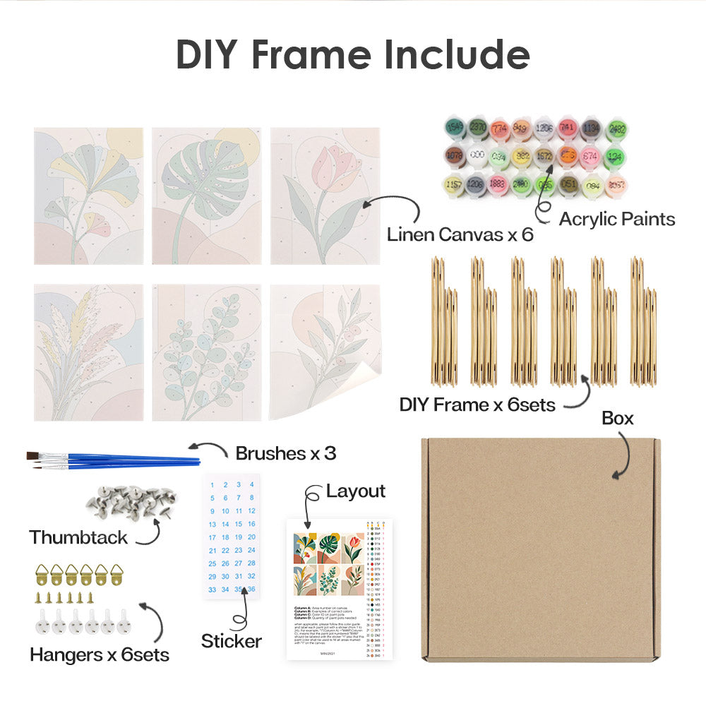 Modern Botanical Prints mini paint by numbers – image 18