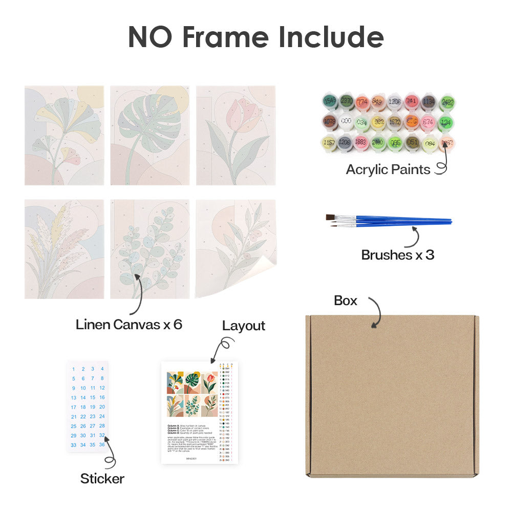 Modern Botanical Prints mini paint by numbers – image 19