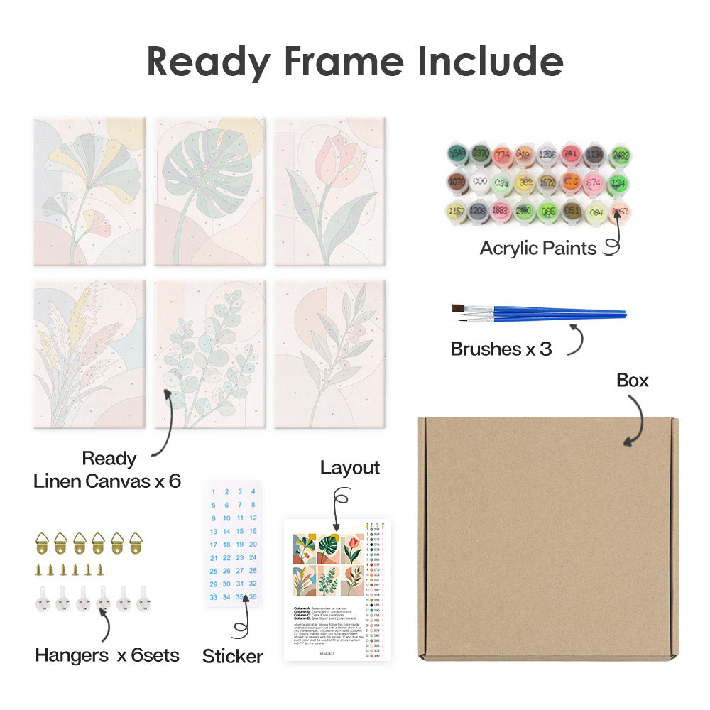 Modern Botanical Prints mini paint by numbers – image 20