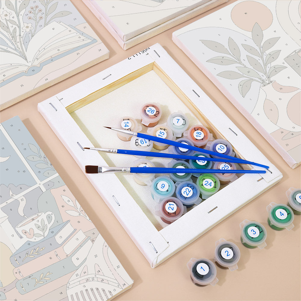 Cozy Reading Moments mini paint by numbers – image 2