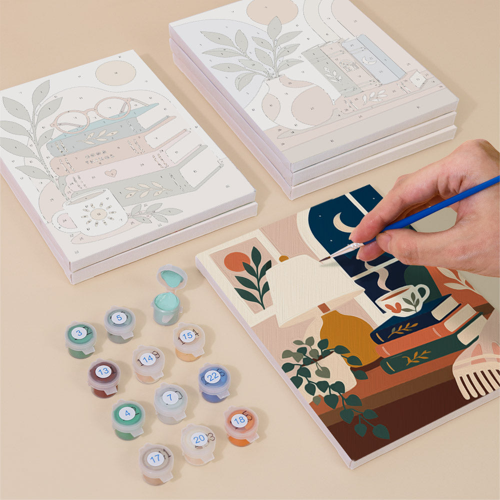 Cozy Reading Moments mini paint by numbers – image 4