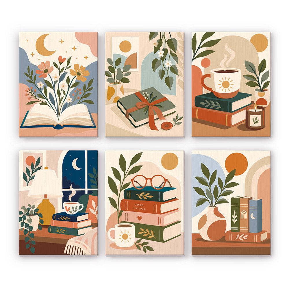 Cozy Reading Moments mini paint by numbers – image 7