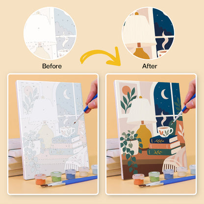 Cozy Reading Moments mini paint by numbers – image 10