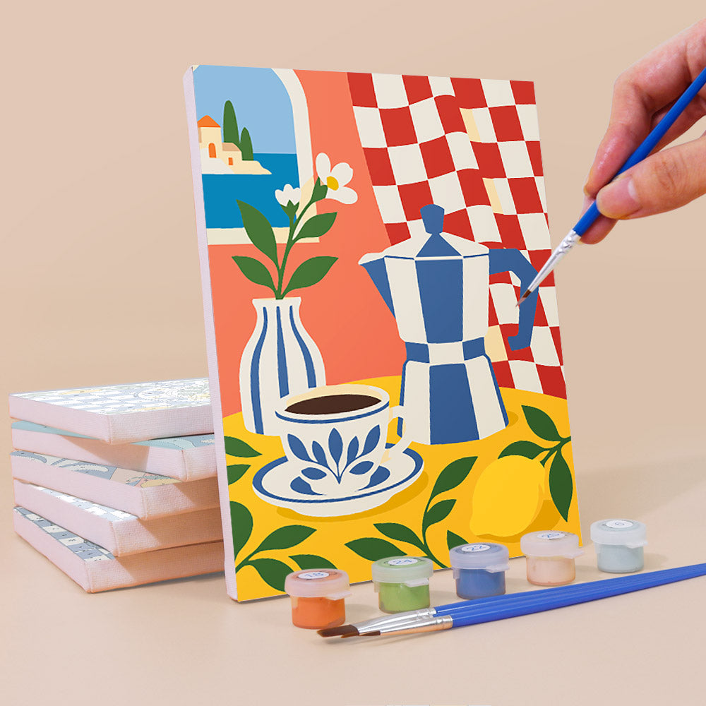 Mediterranean Summer Prints mini paint by numbers – image 3