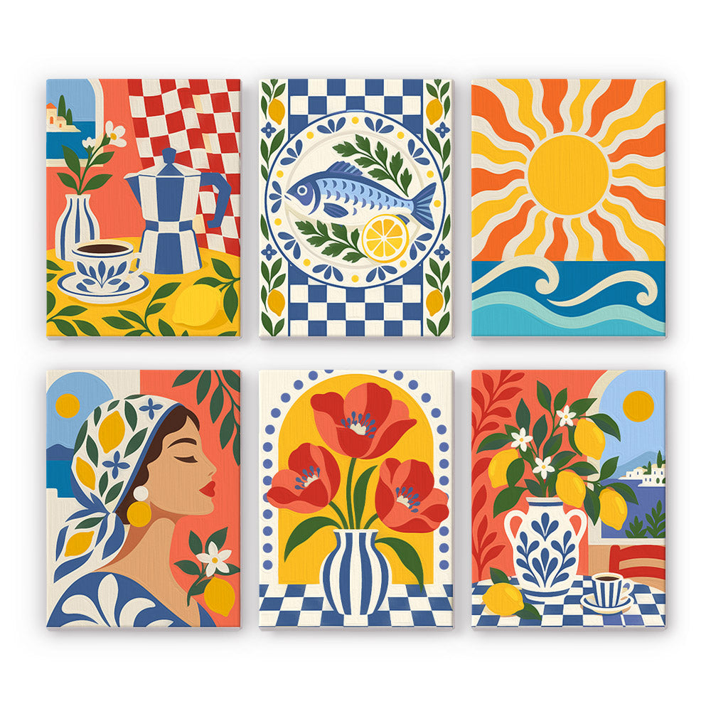 Mediterranean Summer Prints mini paint by numbers – image 7