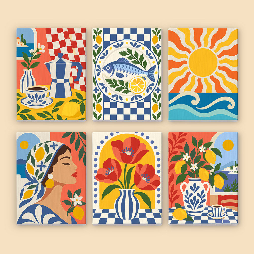 Mediterranean Summer Prints mini paint by numbers – image 8