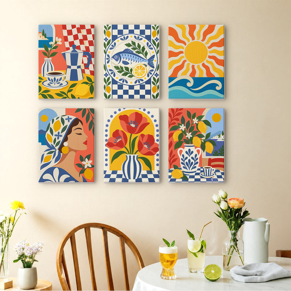 Mediterranean Summer Prints mini paint by numbers – image 14