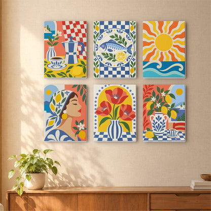 Mediterranean Summer Prints mini paint by numbers – image 16