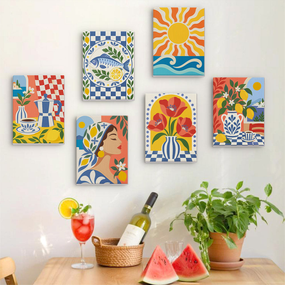 Mediterranean Summer Prints mini paint by numbers – image 17