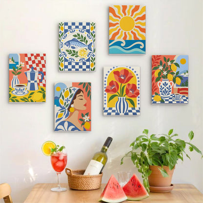 Mediterranean Summer Prints mini paint by numbers – image 17