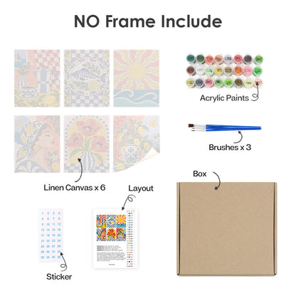 Mediterranean Summer Prints mini paint by numbers – image 19