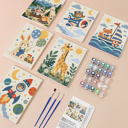 Playful Animal Adventures mini paint by numbers – image 1