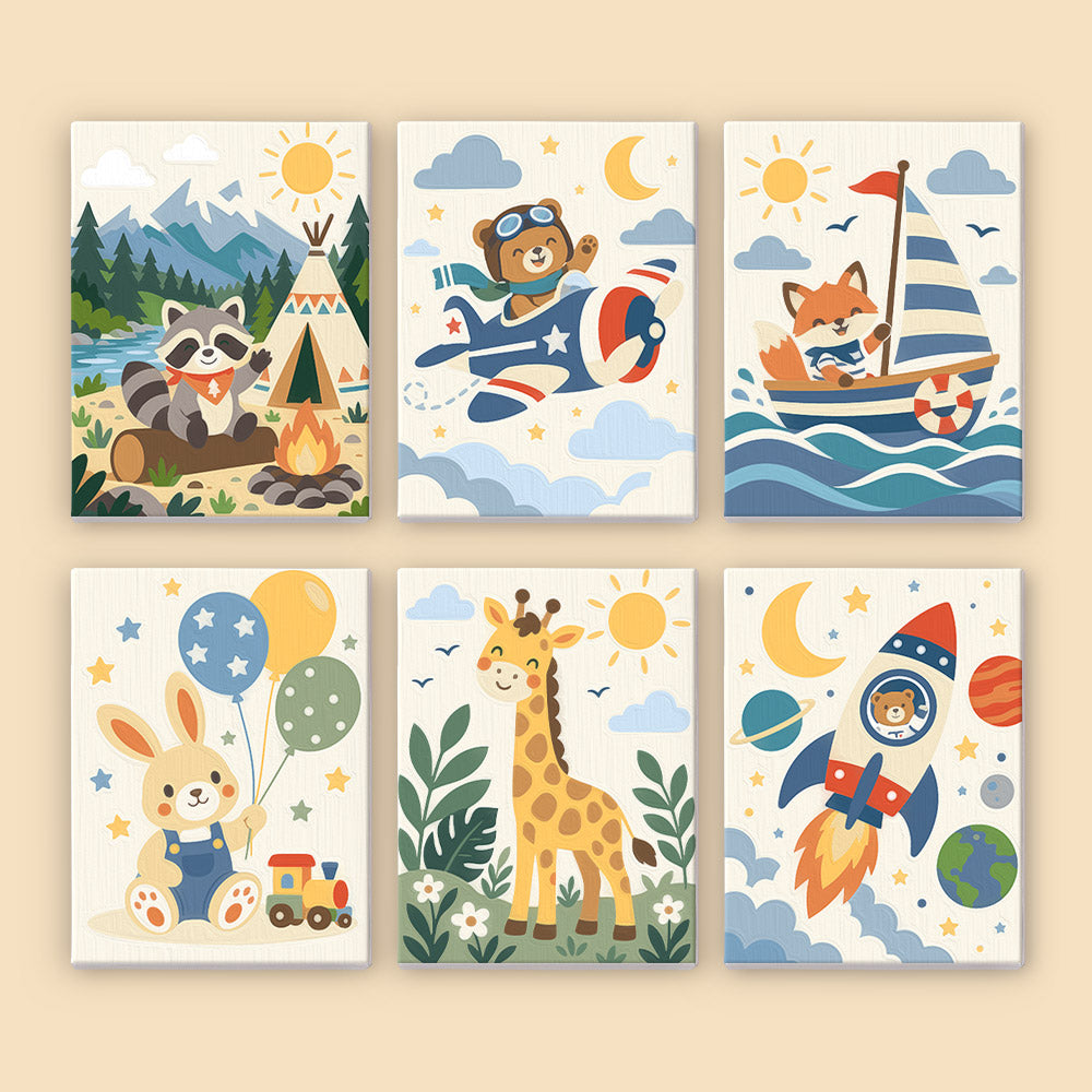 Playful Animal Adventures mini paint by numbers – image 8