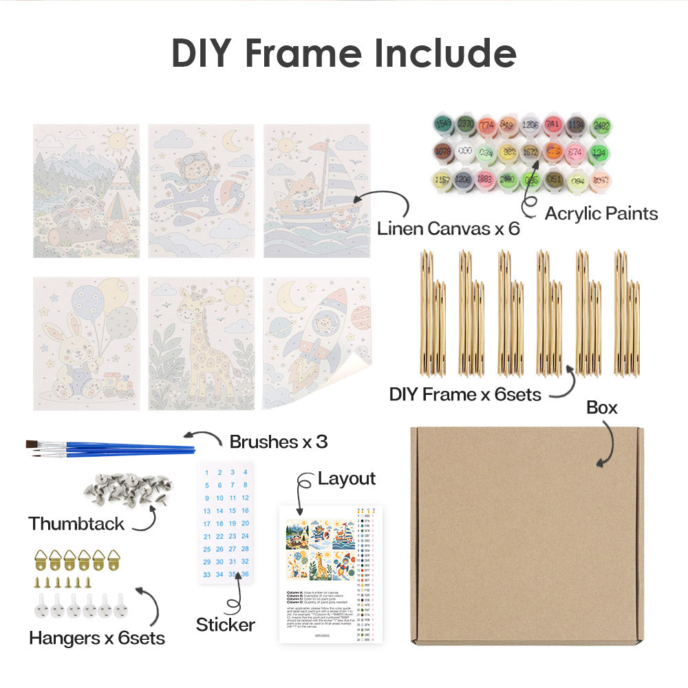 Playful Animal Adventures mini paint by numbers – image 18