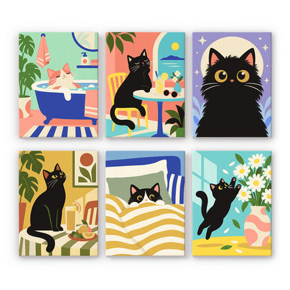 Black Cat Moments mini paint by numbers – image 7