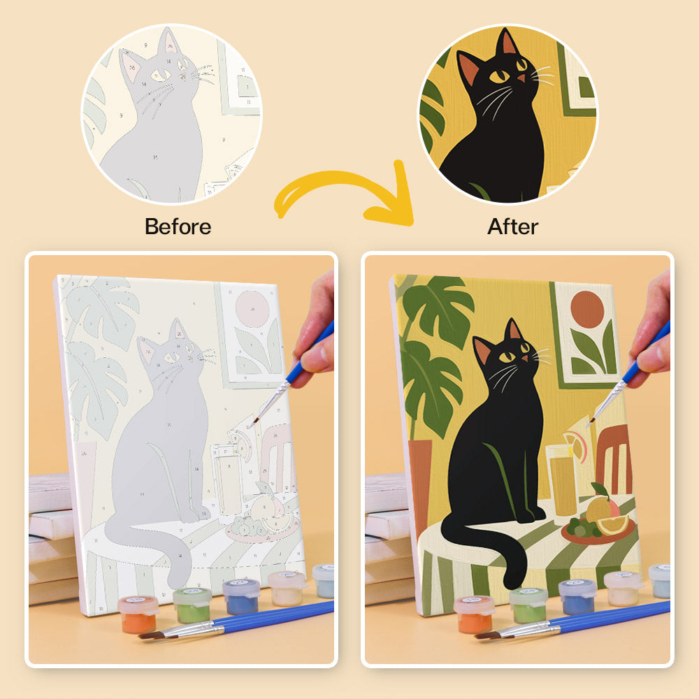 Black Cat Moments mini paint by numbers – image 10