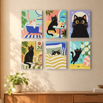 Black Cat Moments mini paint by numbers – image 16
