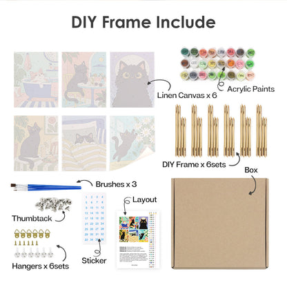 Black Cat Moments mini paint by numbers – image 18