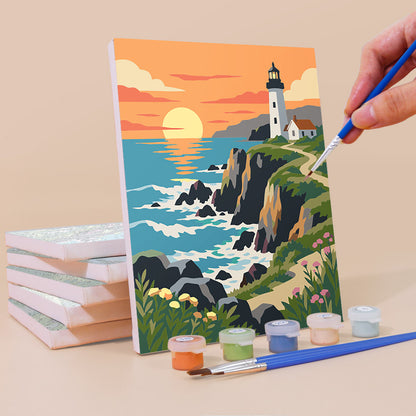 Puffin and Highland Cow Glens mini paint by numbers – image 3