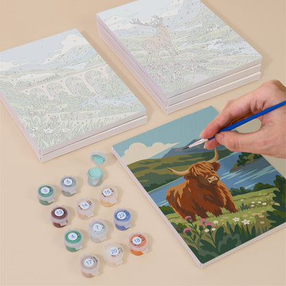 Puffin and Highland Cow Glens mini paint by numbers – image 4