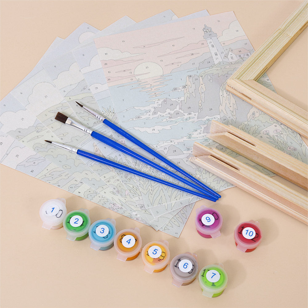 Puffin and Highland Cow Glens mini paint by numbers – image 11