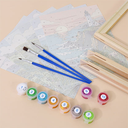Puffin and Highland Cow Glens mini paint by numbers – image 11
